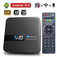 H20 Smart Android 10.0 2GB 16GB 4K HD Voice Assistant Android 10.0 3D Play Store TOP Smart Android กล่องทีวีกล่อง