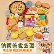101Pcs Pretend Play Food Play Kitchen Accessories Toy Food for Kids Kitchen Fake Food for Toddlers C