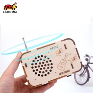 LAHOMIA DIY Wooden Science Experiment Kits Assembly 3D Puzzles Radio Model Developmentment Wooden Bu