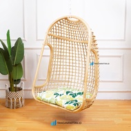 Bahama Rattan Swing With Adult Cushion/Rattan Hanging Chair Melamine Finishing