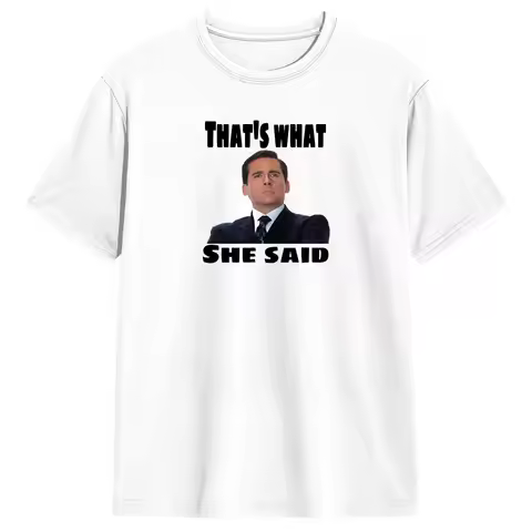 Harajuku T Shirt Summer M-Michael S-Scott Fashion T Shirts That’s what she said Pure Cotton Tshirt S