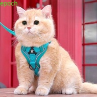 EPOCH Cat Harness Leash, Reflective Trim Breathable Cat Harness Leash Set, Safety Vest Style Univers