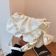 Shoulder Bag Women Pearl Pleated BV Style Underarm Wallet