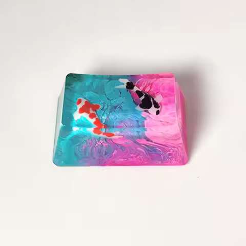 1.5u Tab Keys Resin Keycaps Artisan Key Caps For RGB Mechanical Backlit Keyboard For GK64 GK61 SK64