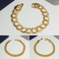 Alifia 22K Gold Plated Plain Chain Bracelet