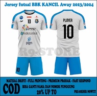 Jersey Costume Futsal Kancil BBK Away Full Printing Gratis Pasang Nama & Nomor Punggung