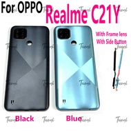 Back Battery Housing For OPPO Realme C21Y Battery Cover Back Door Housing With Main Camera Lens Side