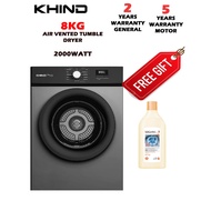 KHIND 8kg Clothes Dryer CD819 AIR VENTED TUMBLE DRYER