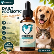 Furbiotics Drops for Dogs & Cats – Probiotics for Gut Health, Digestion & Immune Support