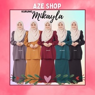 Hasnuri Baju Kurung Mikayla - Black/Ash Grey/Deep Green/Maroon/Gold