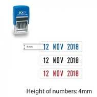 COLOP S120 Mini Date Stamp Self ink 4mm , COLOP Self Ink Date Stamp 4mm & Replacement Ink Pad E/10