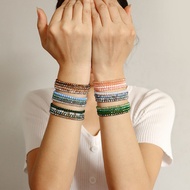 Vintage 4 Piece Colored Glass Beaded Bracelet Set | Birthstone Gift For Best Friend Wholesale