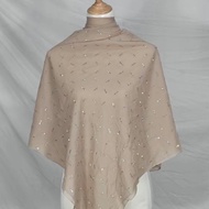ZIE FASHION - Tudung bawal cotton voile bidang 50’ in code Tortilla (PRE-LOVED)