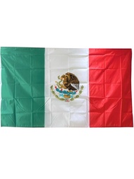 墨西哥國旗 90X150 厘米懸掛印刷紅白綠 Mex Mx 墨西哥國旗墨西哥人橫幅裝飾