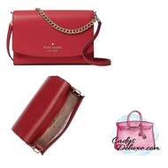 (STOCK CHECK REQUIRED)BRAND NEW AUTHENTIC INSTOCK KATE SPADE CARSON CONVERTIBLE CROSSBODY BAG IN RED CURRANT WKR00119
