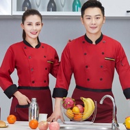 Multi Sizes Chef Uniform Top Short Sleeve Long Sleeve Cooking Wear For Cafe Food Shop Malaysia Wareh