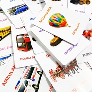 English And Indonesian Transportation Card Educational Flash Card
