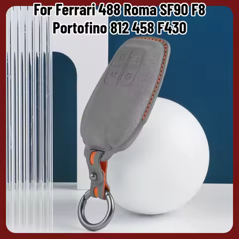 For Ferrari 488 Roma SF90 F8 Portofino 812 458 F430 4‑Button Remote Key Fob Case Cover Shell Anti‑Sc