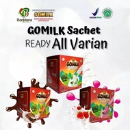 Gomilk sachet/1 BOX Net 1kg Contents 40 Sachets/GOMILK Goat Milk ETAWA PLUS Moringa Leaf Herbs Bay And mengkudu Leaves