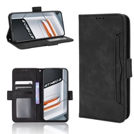 Multi-Card Slots Casing Realme GT Neo 3 Neo3 Wallet Case PU Leather Magnetic Buckle Flip Cover