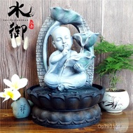 Creative Zen No Fountain Ornaments Factory Direct Sales Resin Little Monk Flowing Water Crafts Indoo