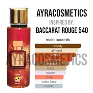 wangi bau sedap baccarat bakarat untuk lelaki prempuan unisex 250ml tahan lama Eau De Parfum