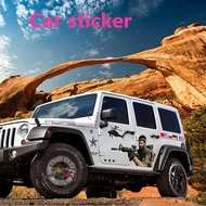 2pcs Car sticker pull flower SUV sticker Anti-terrorism body sticker CS soldier modified stickerauto