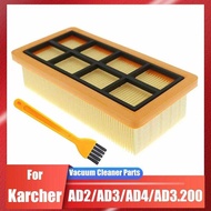 Flat Pleated Filters for Kärcher 6.415-953.0/AD2 Battery/AD3/AD4 Premium/AD3.000/AD3.200 Ash Vacuum 