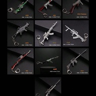 1pc Gun Model Keychain Hook, AWM M24 M416 M4A1 AKM 98K UMP9 M762 Groza M1A1 Thomson Gun Type Decor A