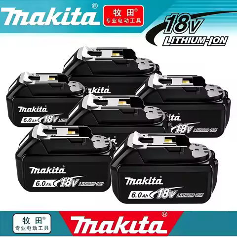 Makita 18V 6.0Ah Lithium Battery BL1860B BL1830B DC18RC Charger Kit 100% New LED Indicator For DDF48