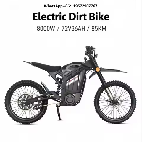8-10KW Mid Motor Sport Electric Mountain Bike 72V Cast Iron Disc Brakes 85KM/H