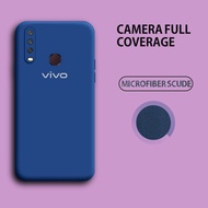 Case Vivo Y12 Y15 Y17 Candy Soft Case Logo Silicone Cover Frosted - Biru, Vivo Y12