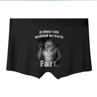 Wolf Fart If They Talk Behind Yo Back Funny Mens Boxer Briefs Humor Underwear Gift For Men
