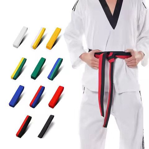 1 PC Taekwondo Colored Ranking Belts Cotton Martial Arts Judo Karate TKD Aikido Uniform Belt Kids Ad