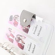 2x6 Photo Booth Photo Album - 6 Ring Glitter Notebook Sparkle Binder With 20 2 by 6 Photo Sleeves -