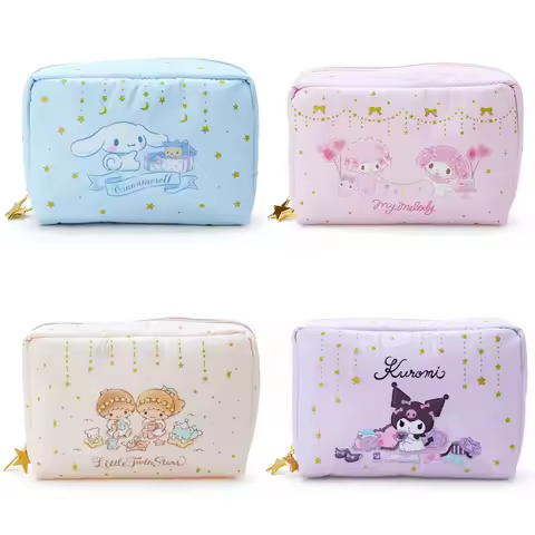 Cute Cartoon Kawaii Sanrio Kuromi My Melody Cinnamoroll Handheld Makeup Bag Pencil Case Waterproof S