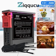 ZIQQUCU STC-3008 Dual LED Probe Temperature Controller Humidity Thermostat AC12V/24V DC110-220V for Incubator