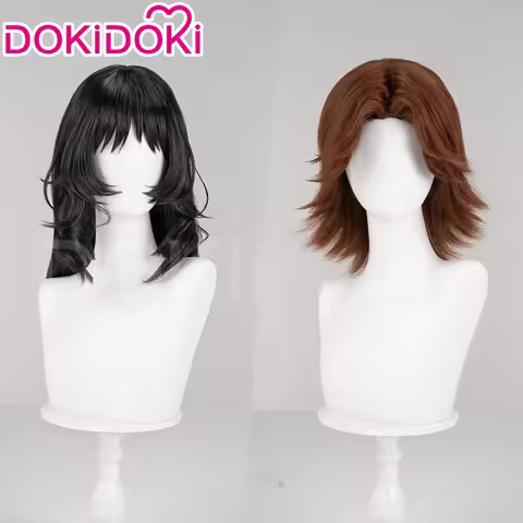IN STOCK Anya Daisuke Cosplay Wig Game Mouthwashing DokiDoki Women Black Short Hair Anya Halloween C