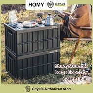 Citylife Foldable Storage Box With Lid Collapsible Camping Box Home Outdoor Camping 64L