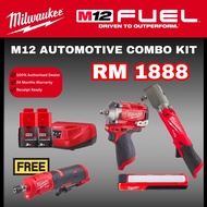 Milwaukee M12 Automotive Combo / Combo 1888 / Impact Wrench Straight Die Grinder Right Angle / Work Light