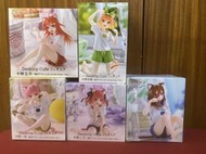 【一番賞】日版 全新未拆 TAITO Desktop Cut 五等分的新娘 貓耳 貓咪室內服 一花二乃三玖四葉五月 公仔