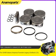 Engine Parts Pistons With Rings Set Kit Fit For SAAB Subaru Impreza Forester Legacy Outback 2.5L H4 