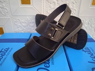 sandal pria kulit model tali belakang .sandal selop