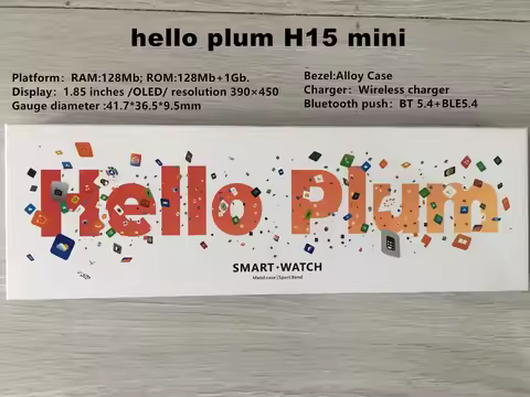 hello H15 mini smart watch 42MM 1GB memory NFC access control local music health detection men and w