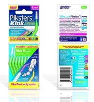 Piksters Kink Interdental Brush Green Size 6 (0.63mm) (8/pack)