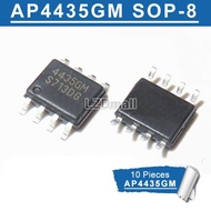 10Pcs 4435GM SOP-8 AP4435GM AP4435GM-HF 4435 SOP8 SMD P-Channel 30V /9A MOSFET ใหม่ Original IC