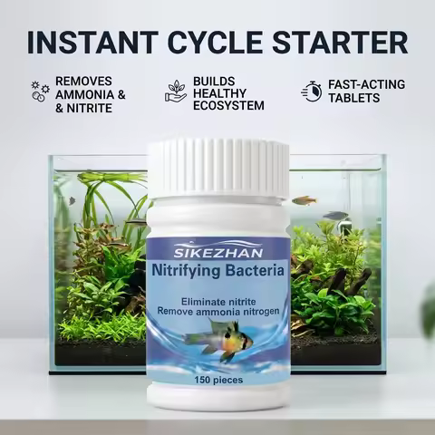 150 Tablets Aquarium Bio Filter Nitrifying Bacteria Nitrification Booster for New & Existing Fish Ta