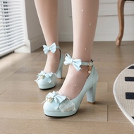 High Heels Women's New Lolita Shoes Thick Heel Single Shoes Lolita Shoes Women's Shoes