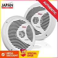 Pyle Embedded Full Waterproof Car 2WAY Full Range Speaker (Set of 2) Marine Speaker 6.5 Inch Round -