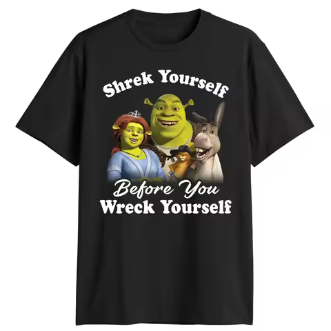 2025 Disney Shrek T Shirt Mens Shrek Yourself Before You Wreck Yourself Short Sleeve Tee Unisex Cott
